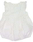 Gold Spot Frill Sunsuit White