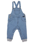 Denim Knit Overalls Light Denim