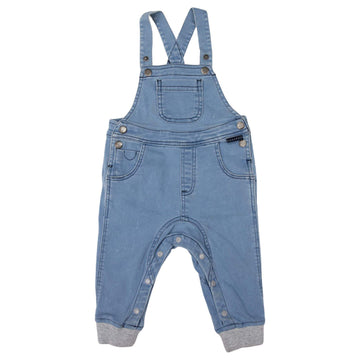 Denim Knit Overalls Light Denim