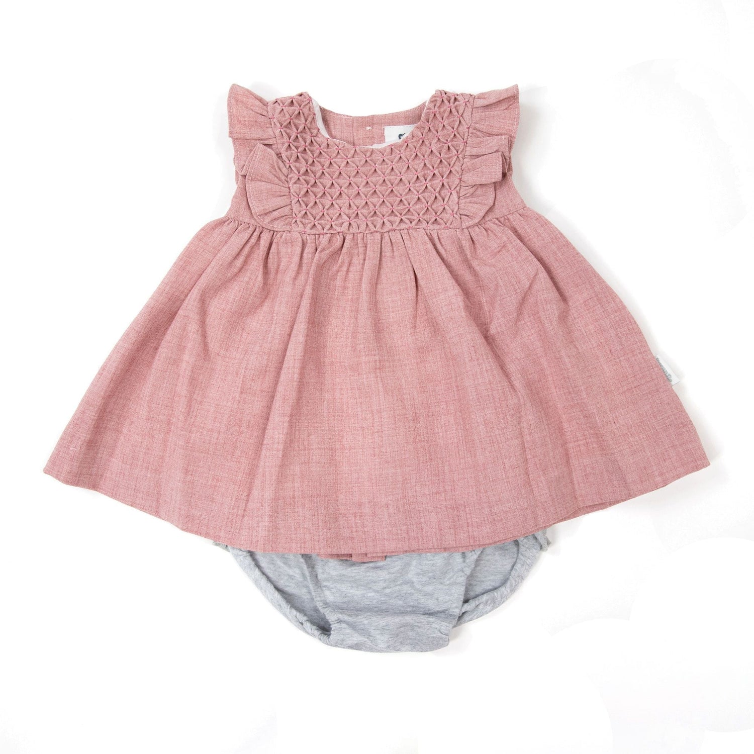 Smocked Blouse & Frill Pant Pink