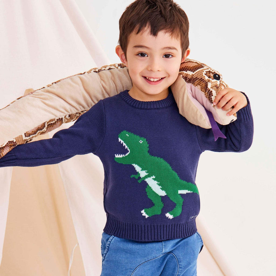 Dinosaur Sweater Navy