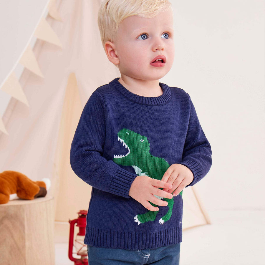 Dinosaur Sweater Navy