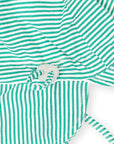 Cotton Legionnaires Sun Hat Green Stripe