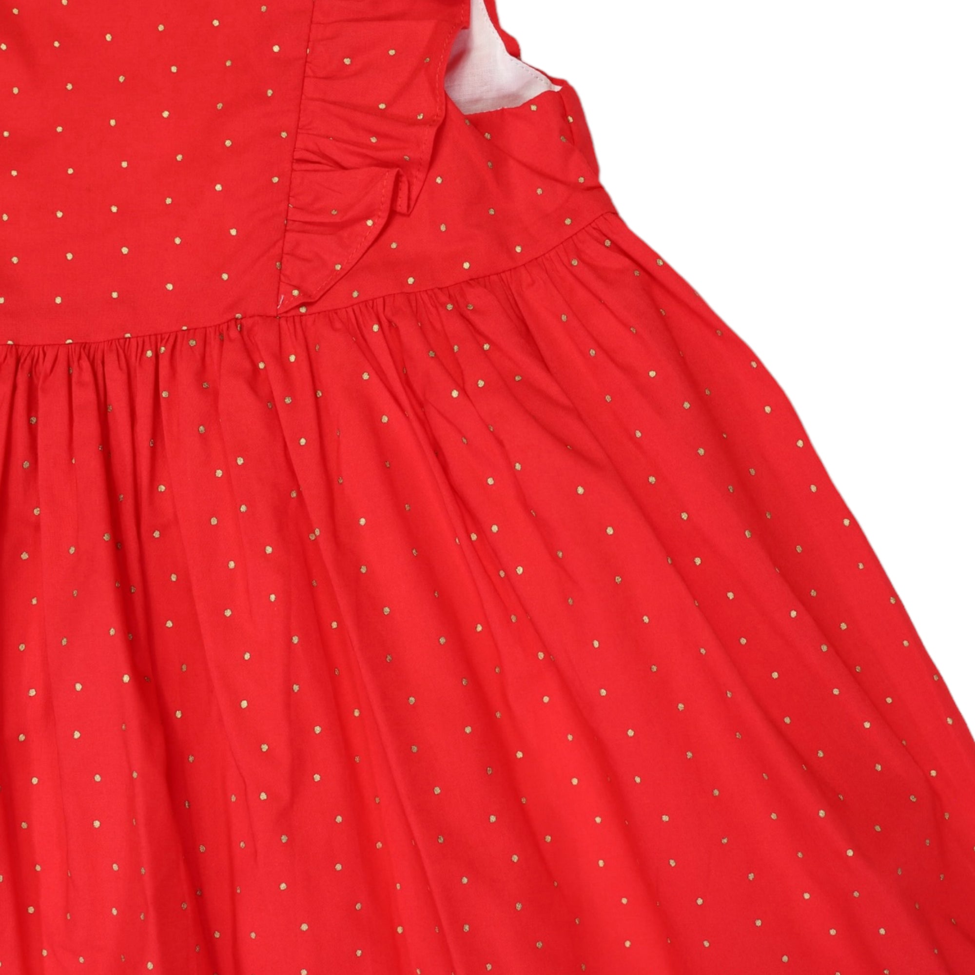 Gold Spot Frill Dress Red Korango Gold Spot Frill Dress Red Korango