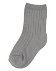 Ribbed Socks 5pk Plain with Navy Stripe