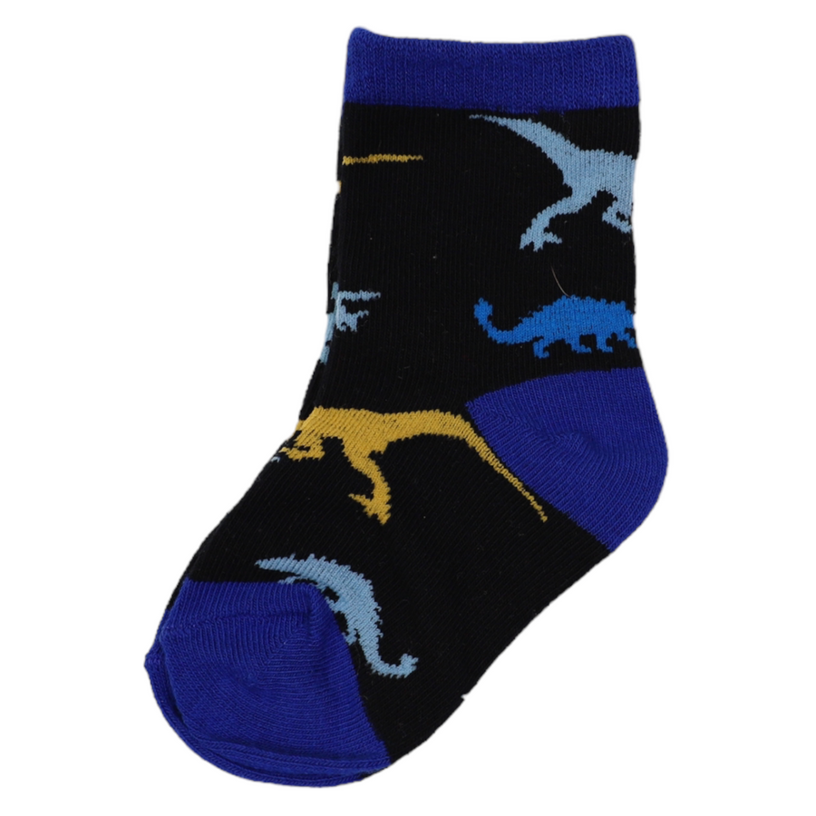 Cars & Dinosaur Socks 3pk Assorted