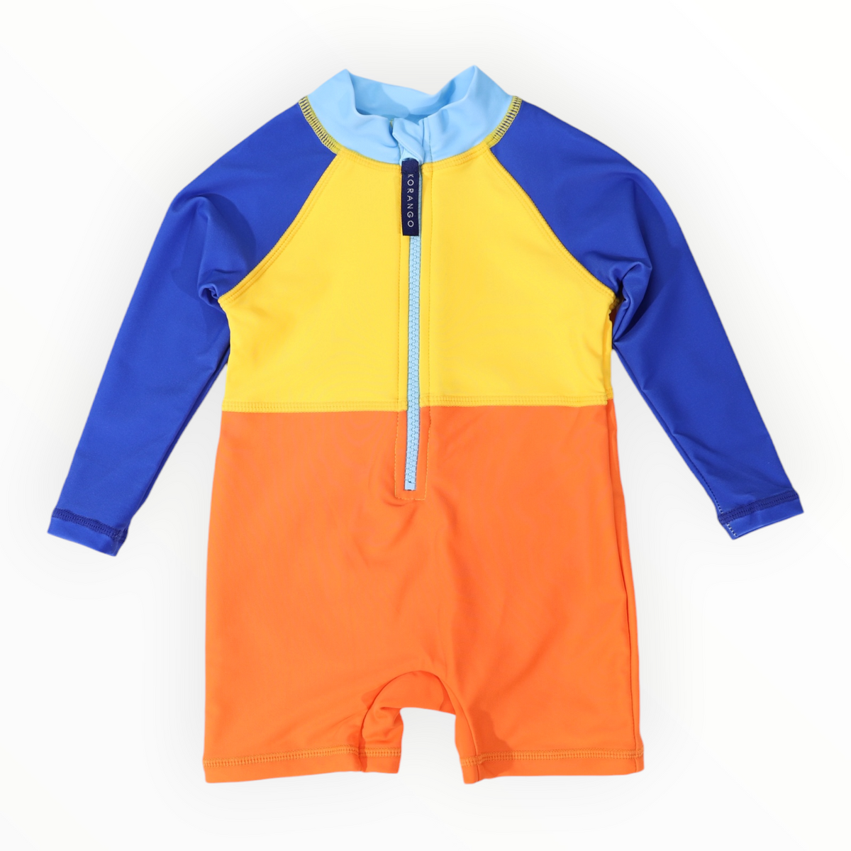 Colour Block Zip Rash Suit