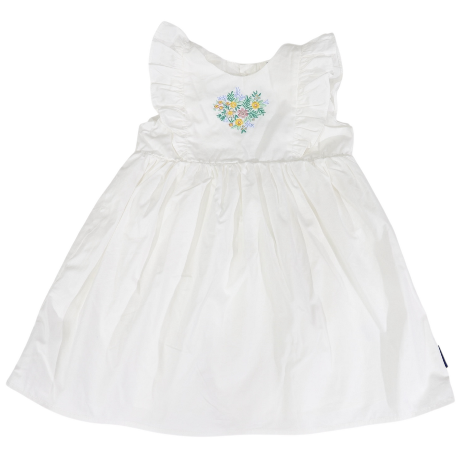 Cotton Lawn Frill Dress White