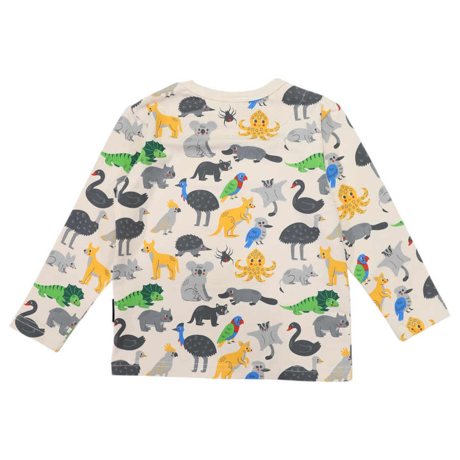 Australian Animal Tee Beige