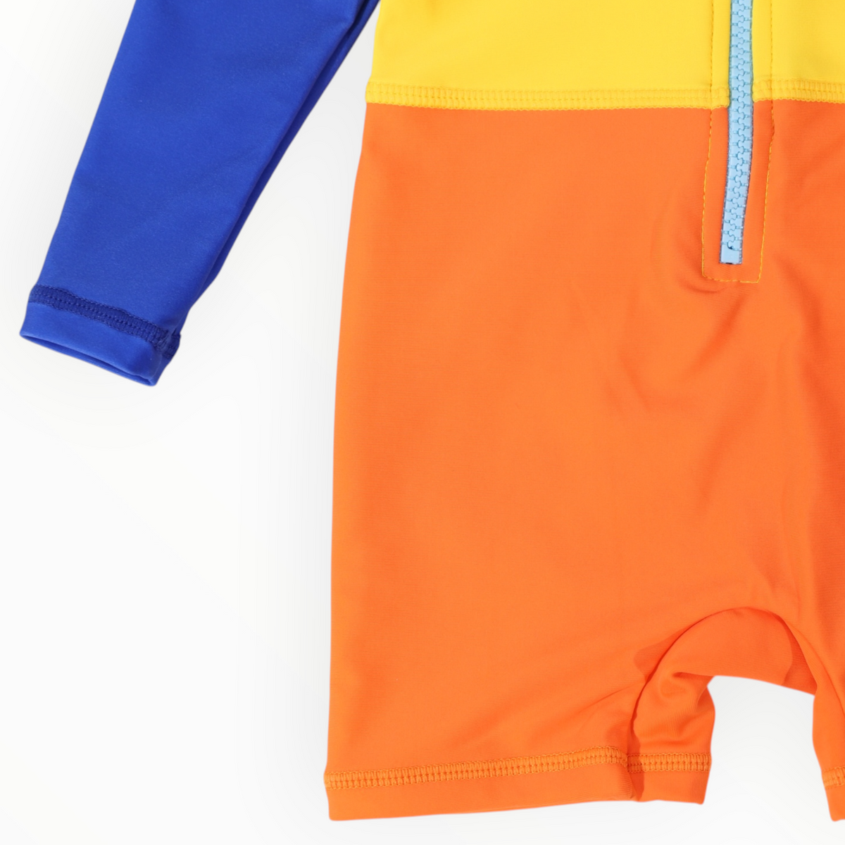 Colour Block Zip Rash Suit