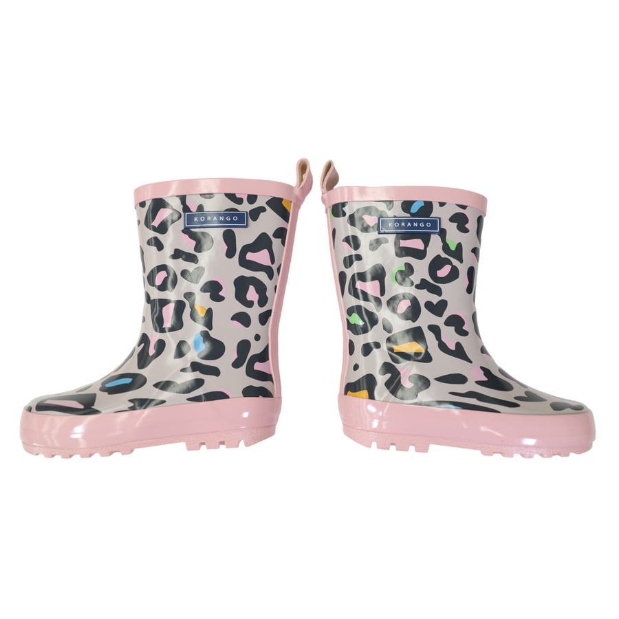 Leopard Print Gumboot Nimbus Cloud