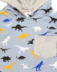 Hooded Dino Top Blue