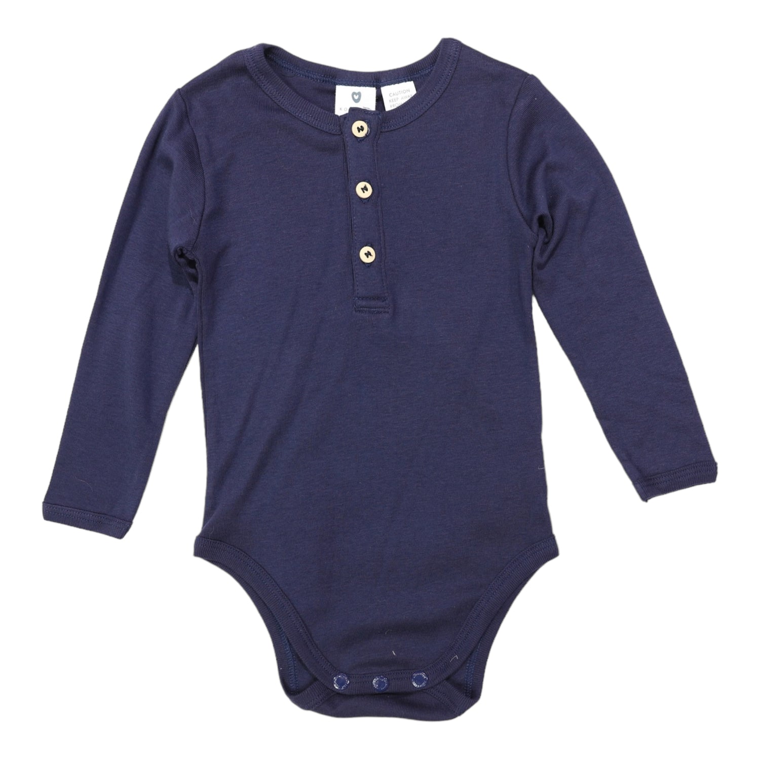 Cotton Modal Henley Bodysuit Navy