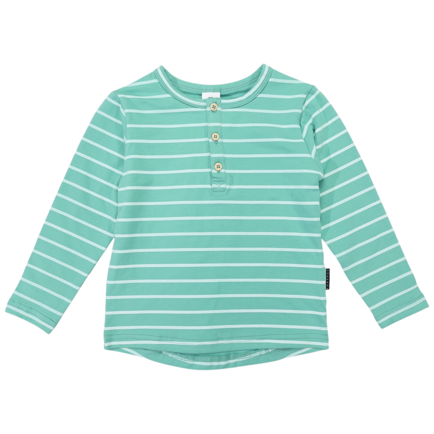 Striped Henley Tee Green