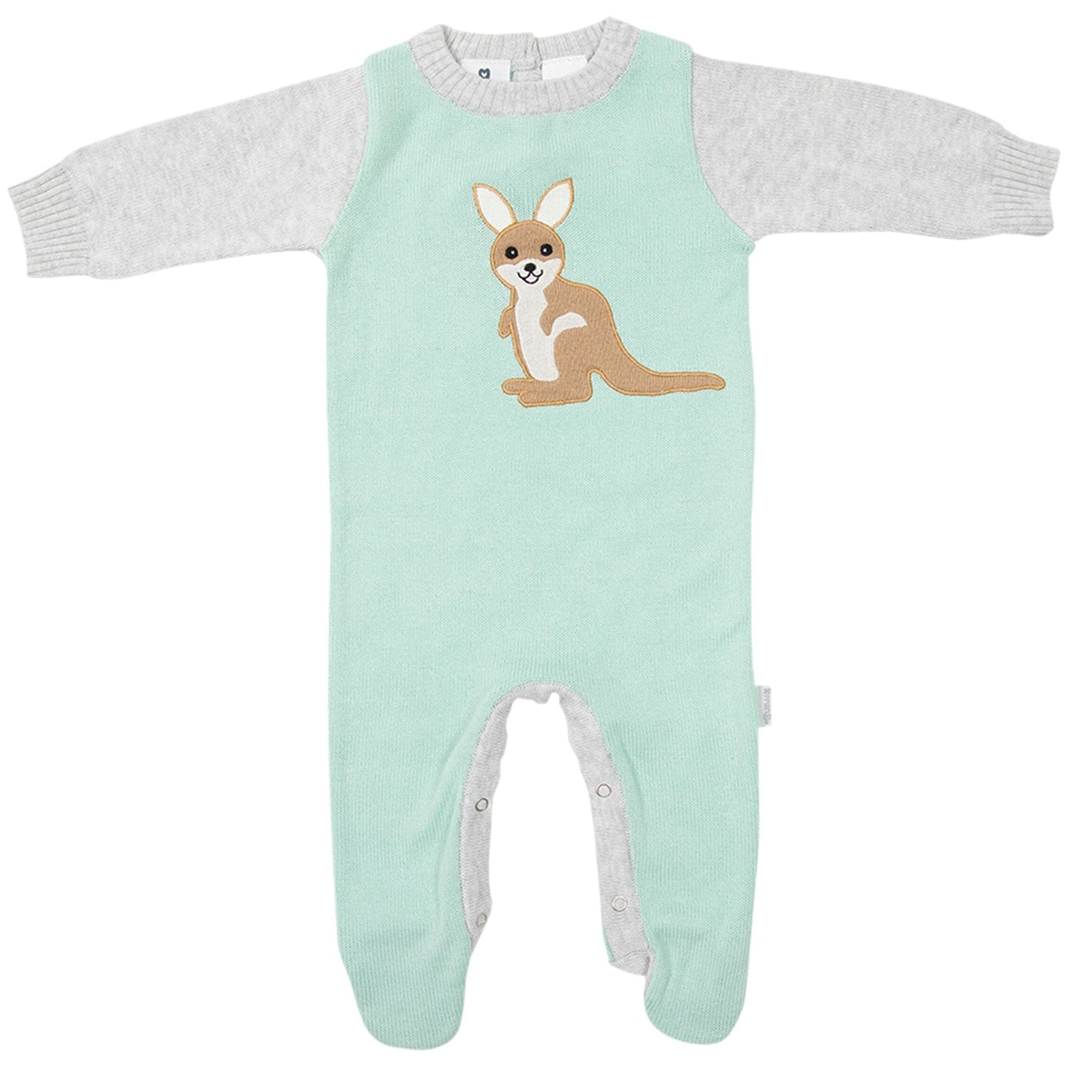 Kangaroo Knit Romper Mint