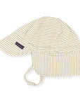 Cotton Legionnaires Sun Hat Olive Stripe