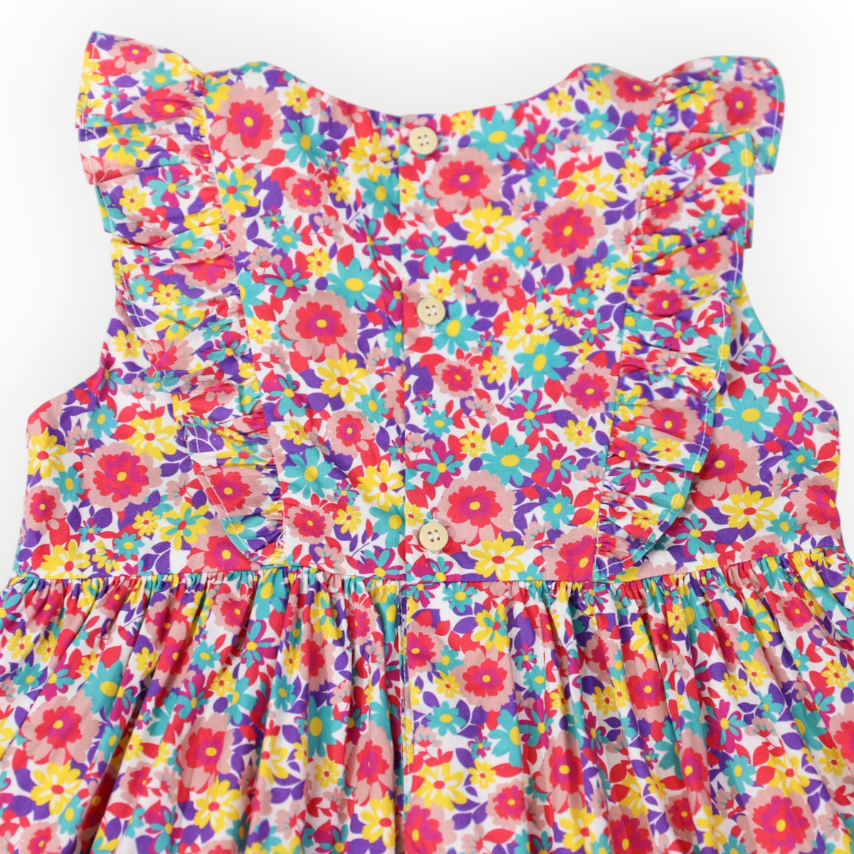 Bold Smocked Floral Dress Pink