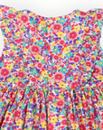 Bold Smocked Floral Dress Pink