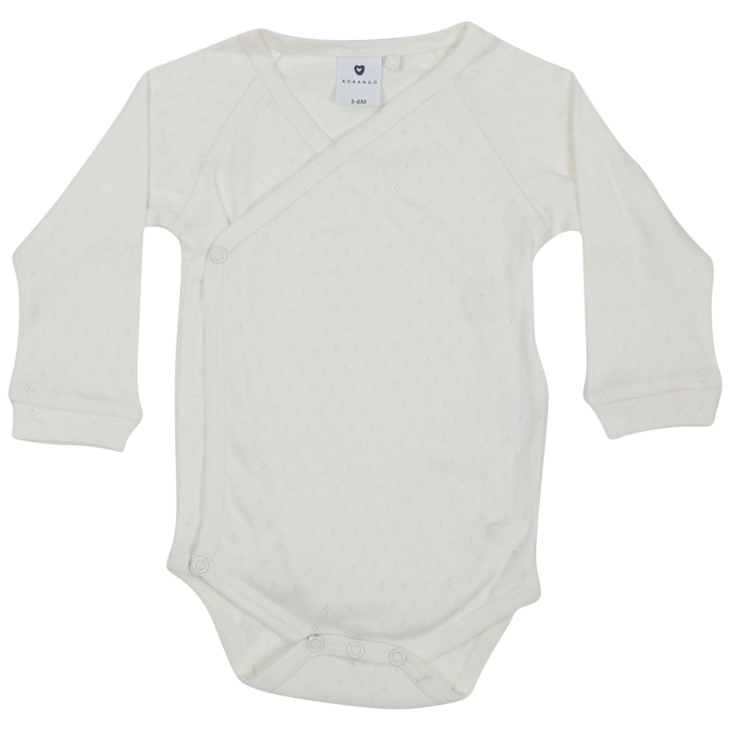 Organic Pointelle Bodysuit White