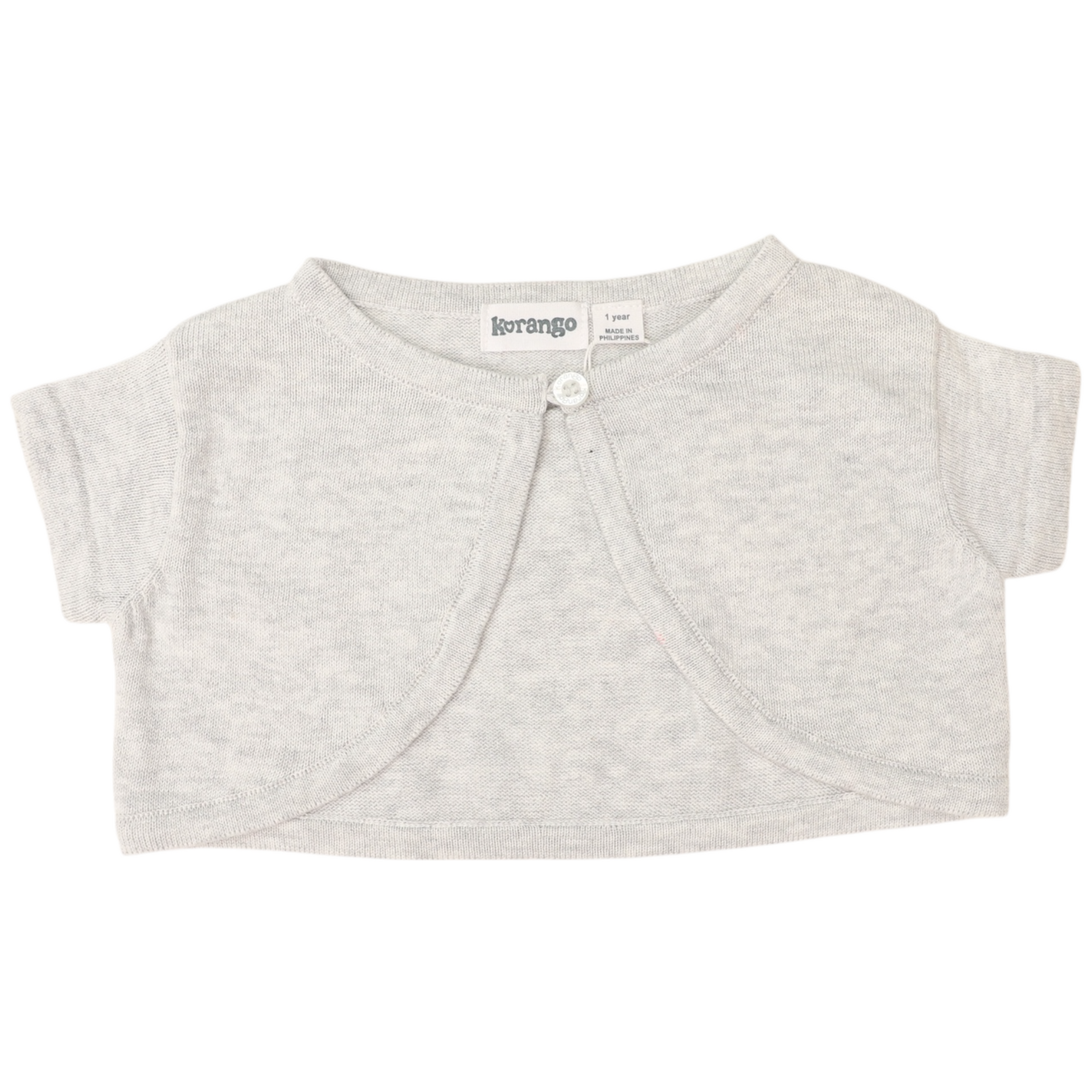 Crop Knit Cardigan Grey