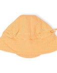 Cotton Legionnaires Sun Hat Orange Stripe