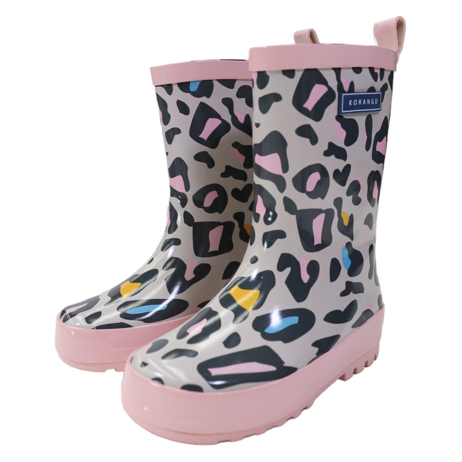 Leopard Print Gumboot Nimbus Cloud