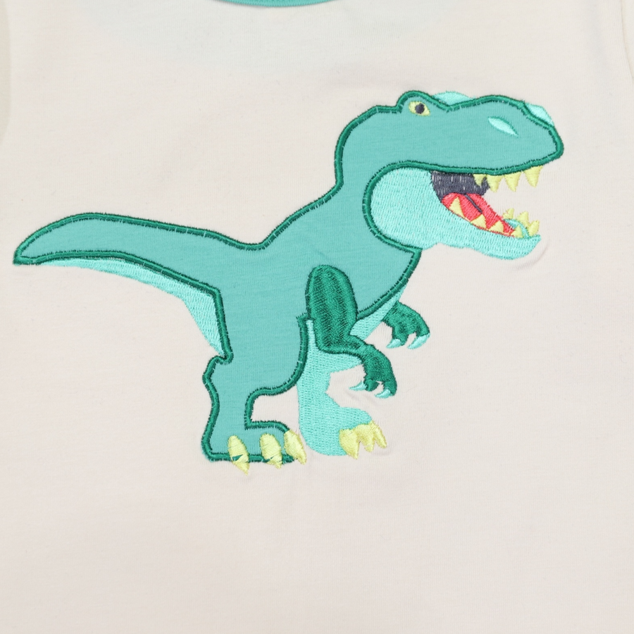T-REX Applique Tee Beige