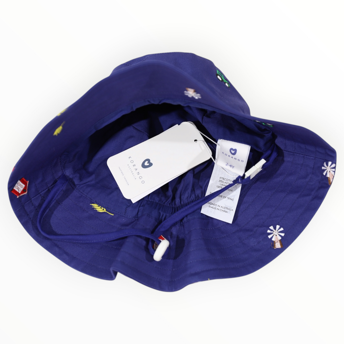 Emb. Sunhat Navy