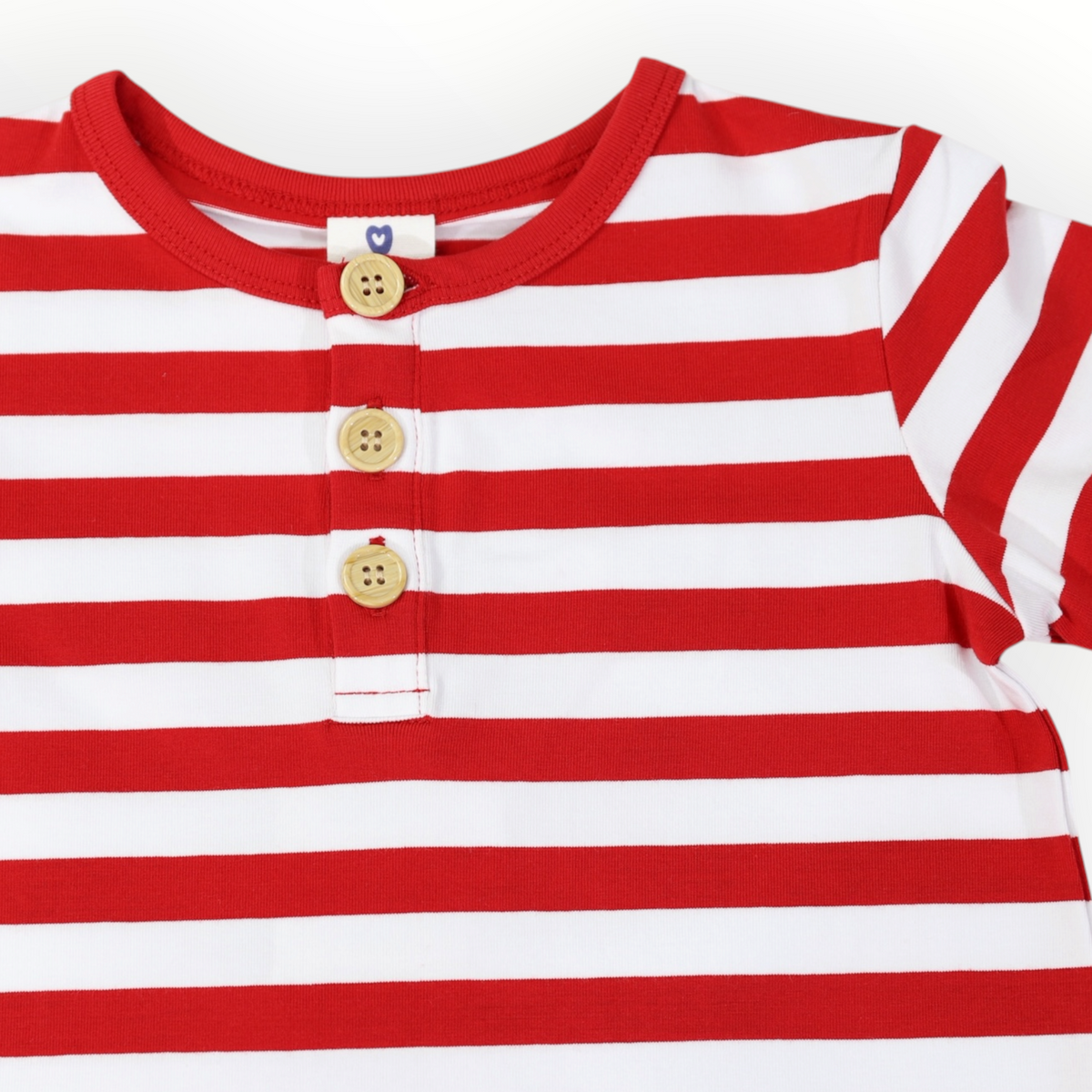 Girls Henley Tee Red