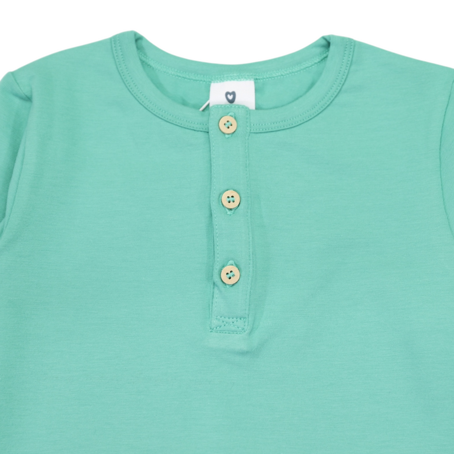 Essential Henley Tee Green