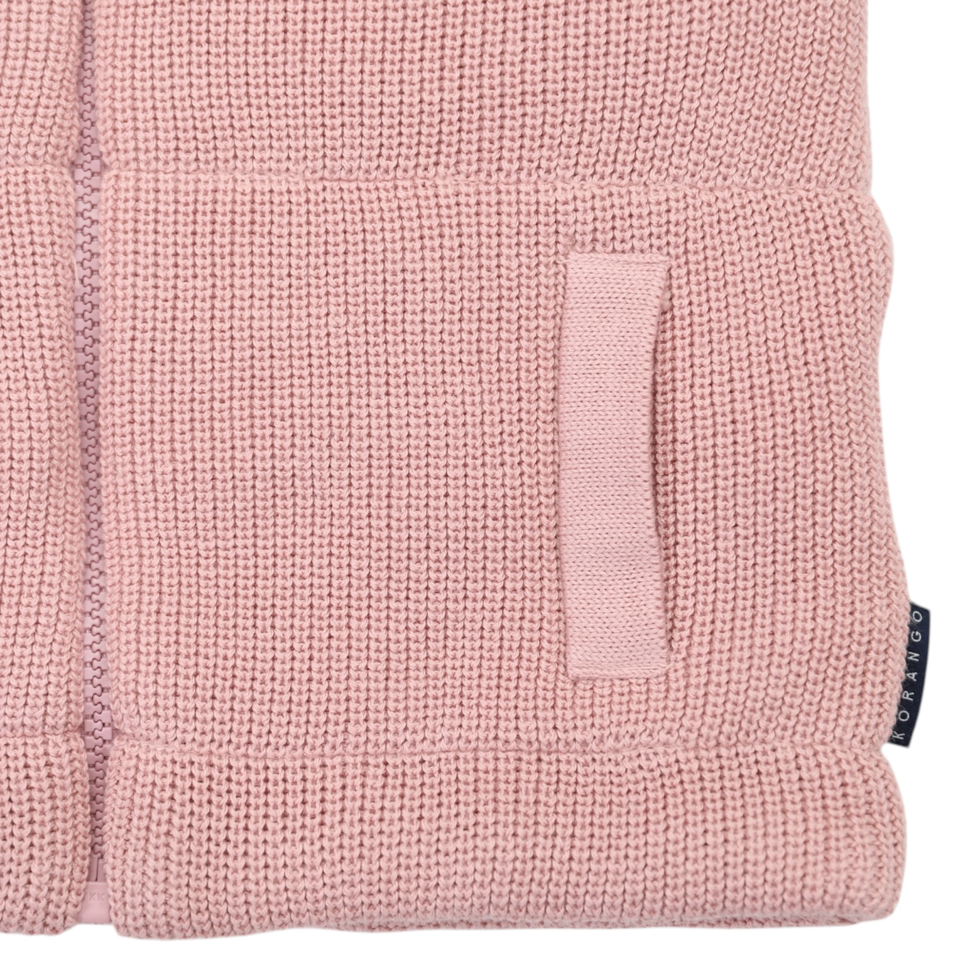 Lined Knit Vest Dusty Pink