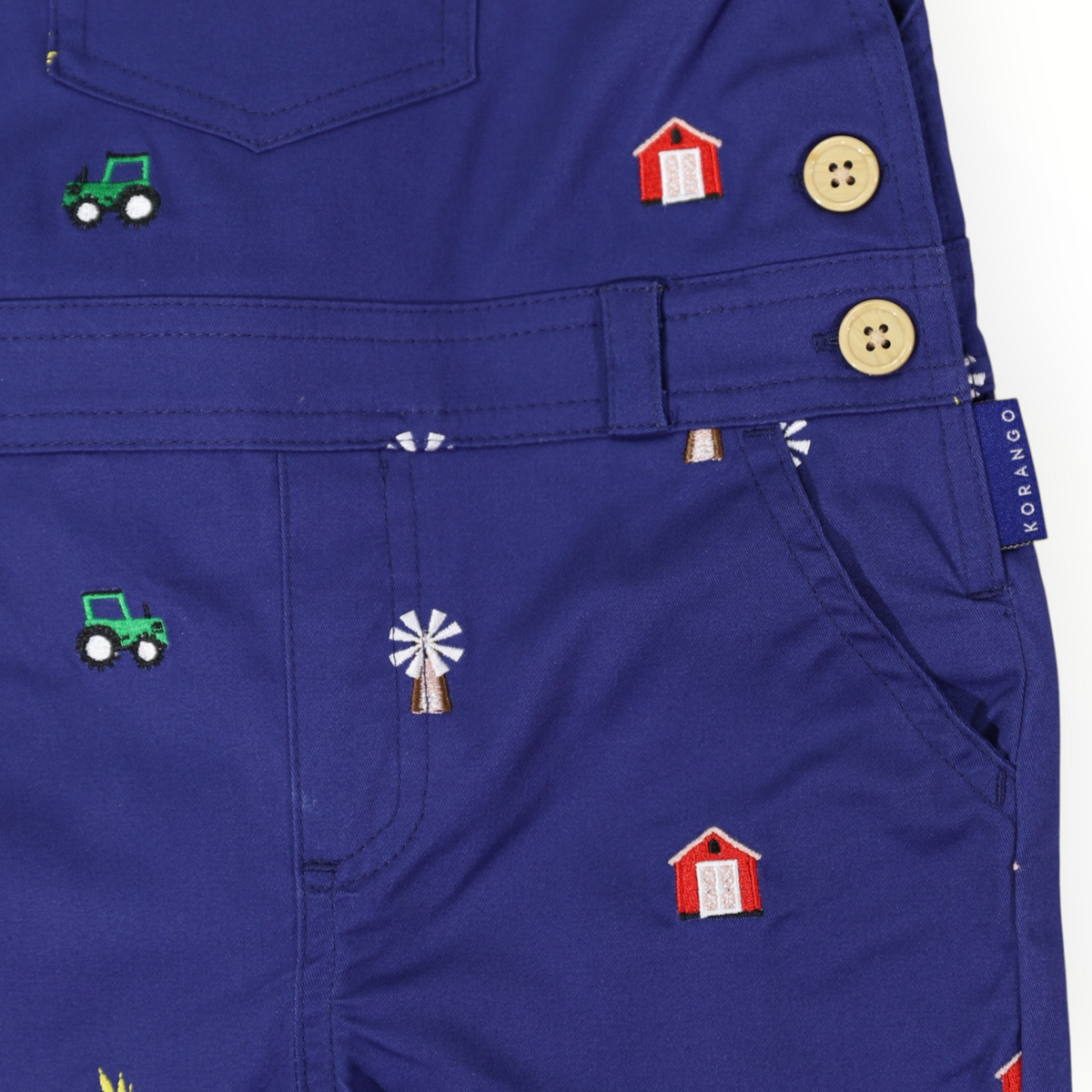Emb. Overall Navy