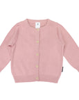 Cardigan with Korango Engrave Buttons Dusty Pink