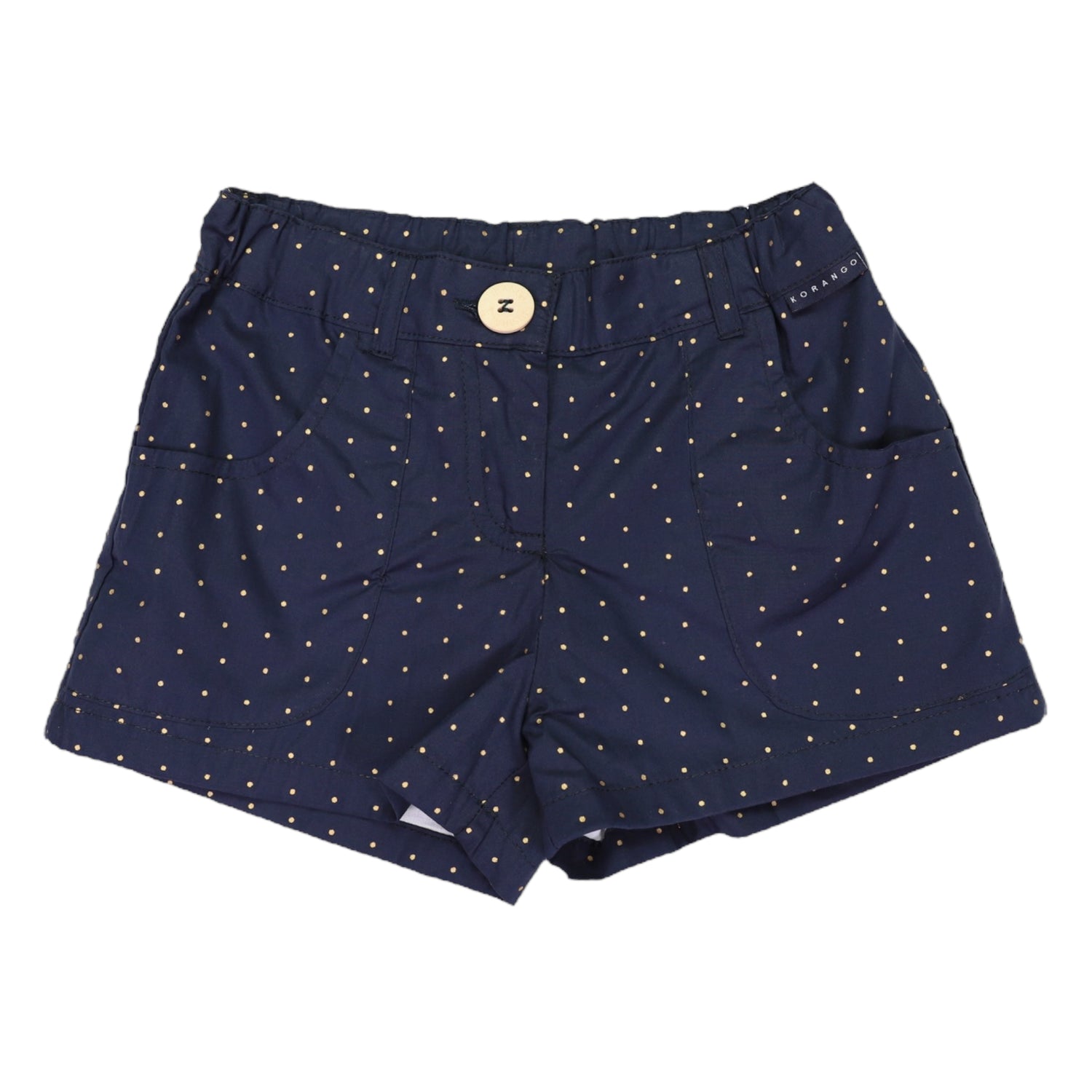 Gold Spot Cotton Poplin Short Navy