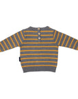 Truck Knit Sweater Charcoal Stripe