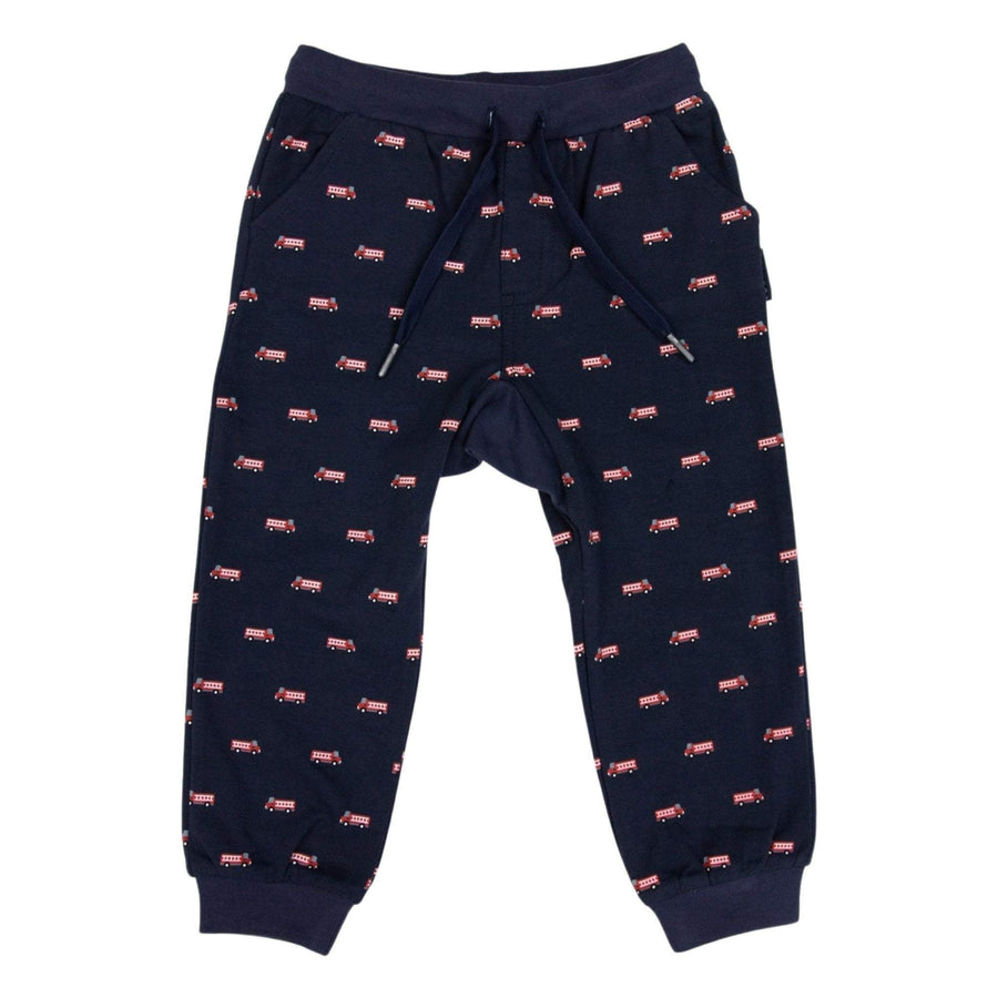 Fire Truck Printed Cotton Pant Navy