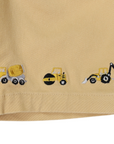 Trucks and Diggers Embroidered Twill Short Sand