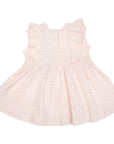 Gold Spot Cotton Frill Dress Light Pink