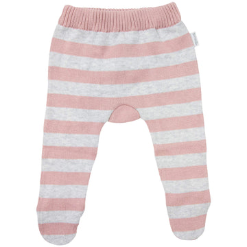Striped Knit Legging Pink