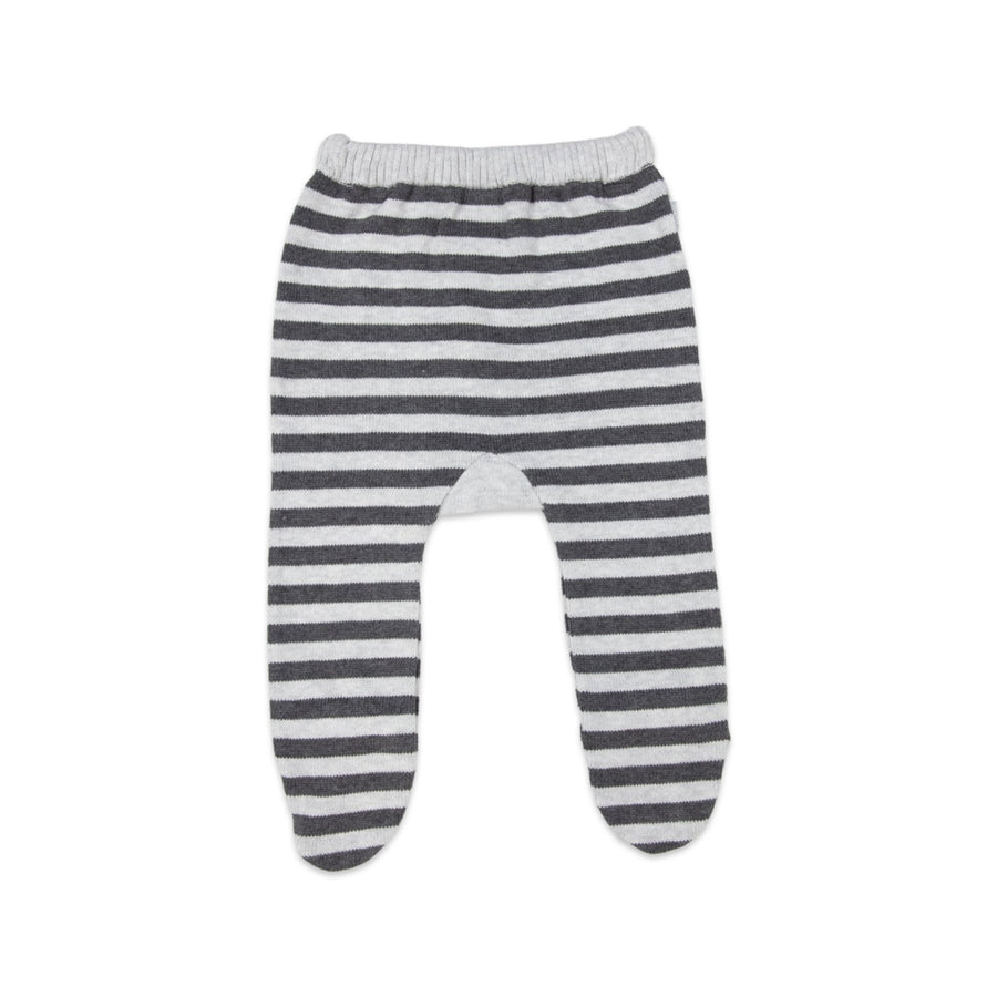 Striped Knit Legging Charcoal/Grey