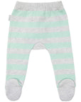 Striped Knit Leggings Mint/Grey