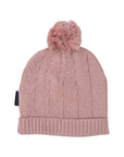 Herringbone Design Knit Beanie Dusty Pink