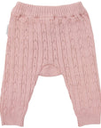 Fine Cable Knit Legging Pink