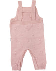 Knit Overall with Polkadot Pink