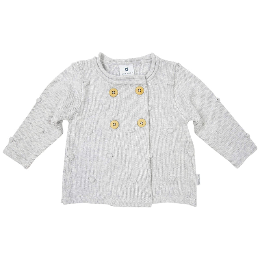 Polkadot Knit Jacket Grey