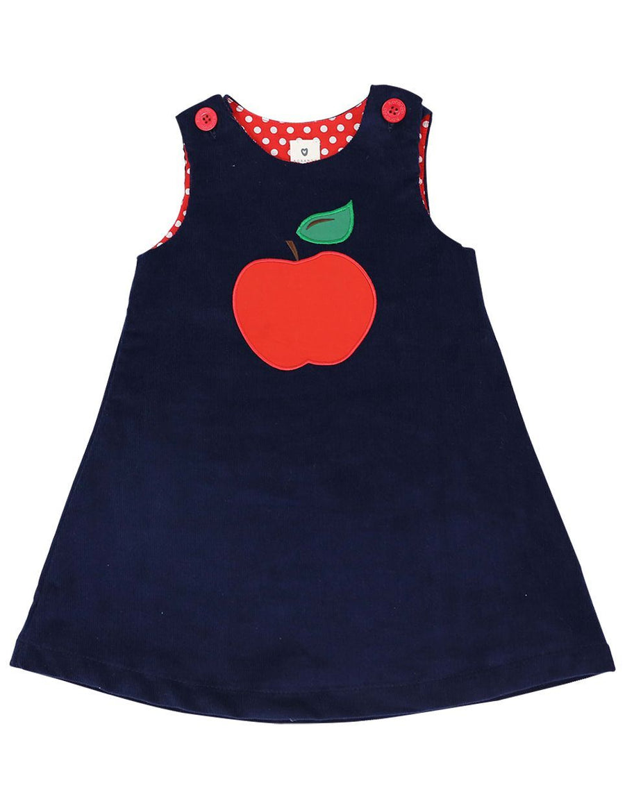 Lined Apple Cord Dress Navy