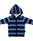 Lined Knit Jacket Blue Stripe