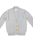 Polkadot Long Cardigan Grey