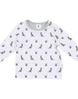 The Kangaroo and Koala Long Sleeve Printed Top Grey