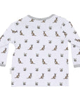 The Kangaroo and Koala Long Sleeve Printed Top Grey